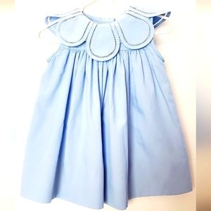 The proper peony dress 9 months baby girl petal collar blue